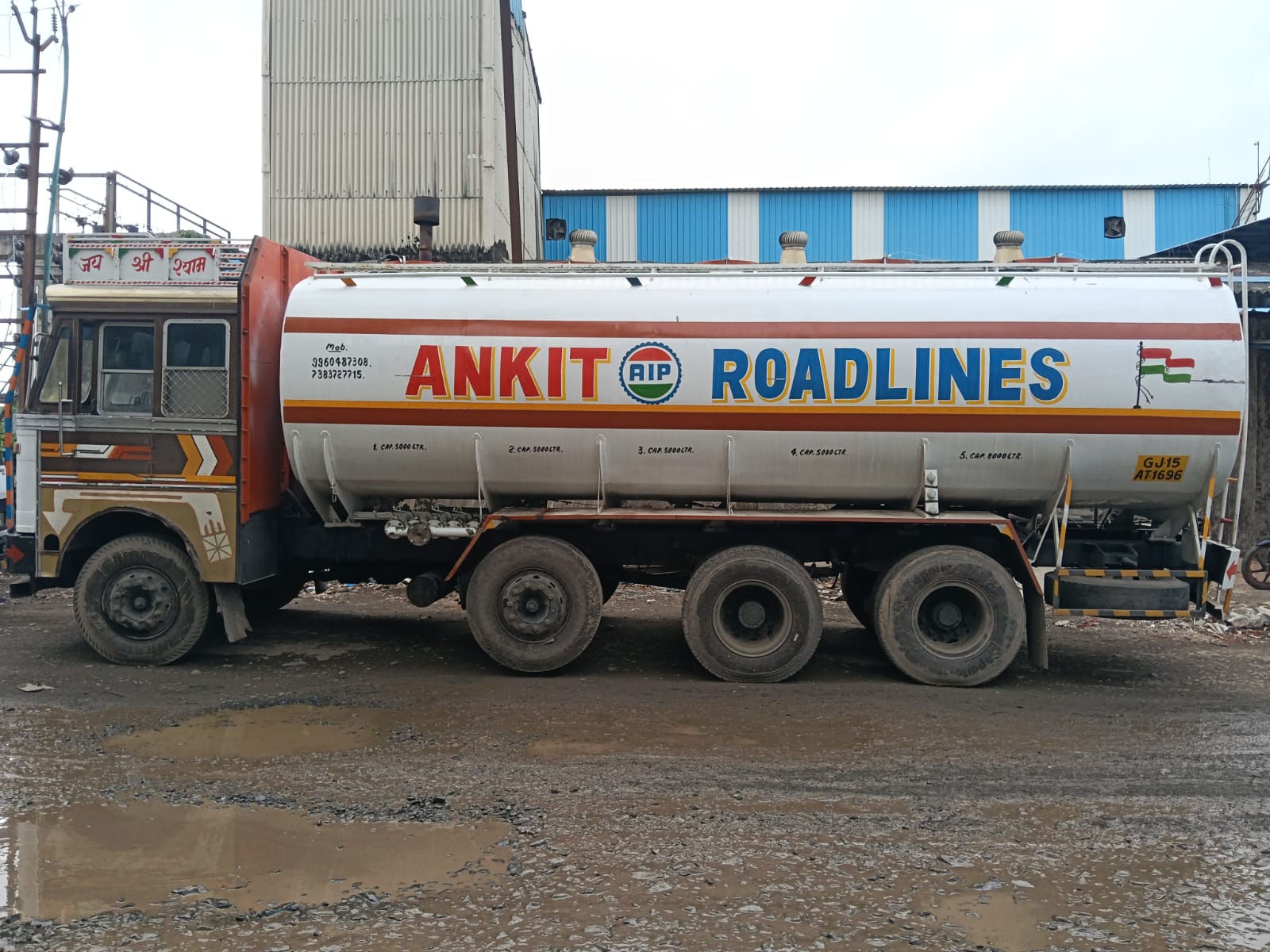 Ankit Roadlines water tanker supply — clean water delivery for construction and industrial use